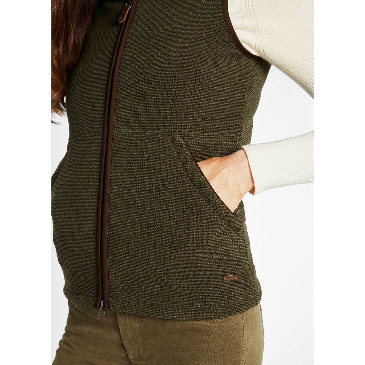 Dubarry Carbury Women's Fleece Gilet - olive pocket Dubarry Carbury Women's Fleece Gilet - olive pocket