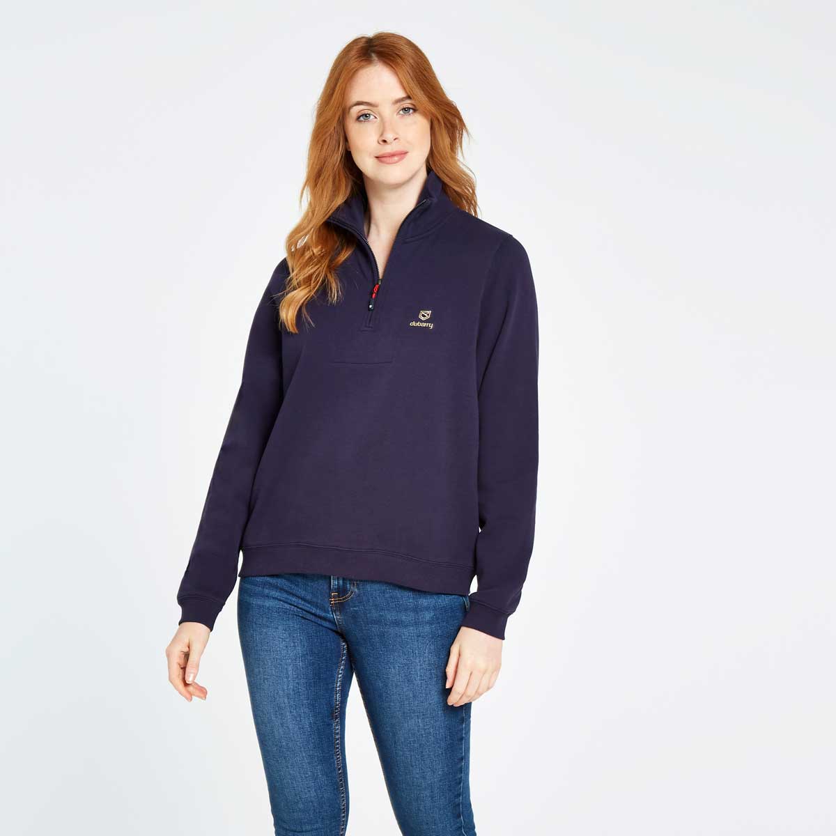 Dubarry Castlemartyr Women's Sweatshirt - Navy On Model Dubarry Castlemartyr Women's Sweatshirt - Navy On Model