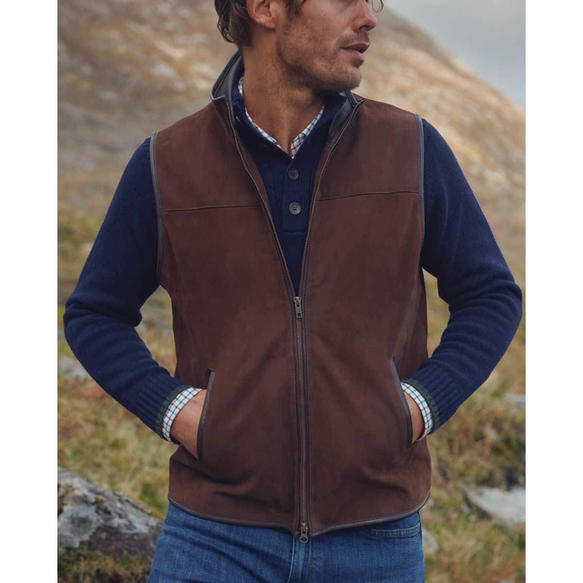 Dubarry Dunhill Leather Gilet - lifestyle Dubarry Dunhill Leather Gilet - lifestyle