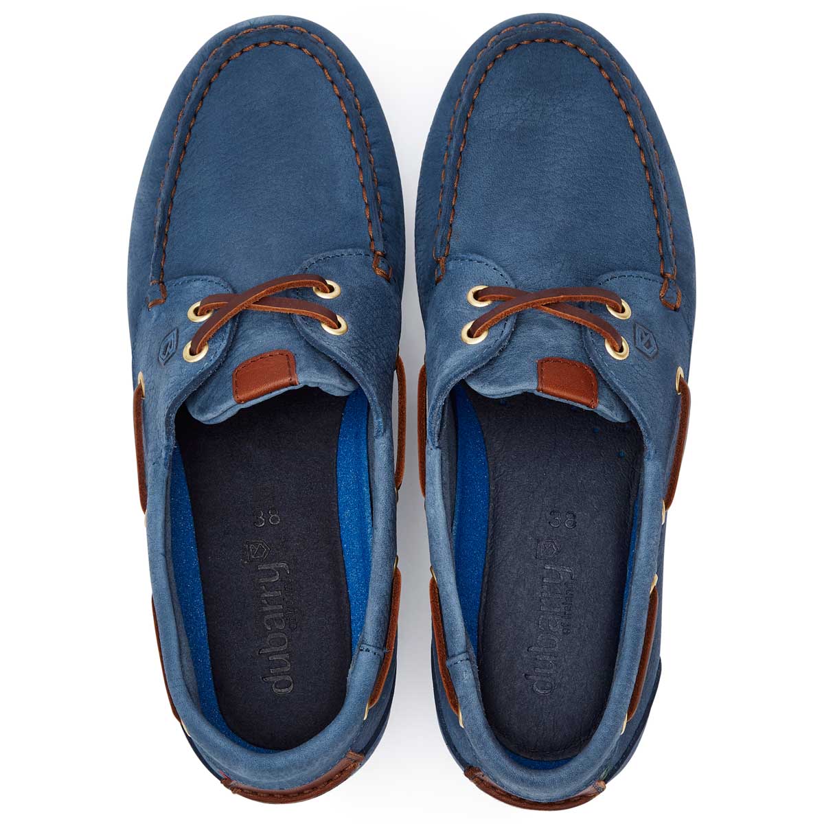 Dubarry Flores Women's Deck Shoe - Denim - Top View Dubarry Flores Women's Deck Shoe - Denim - Top View