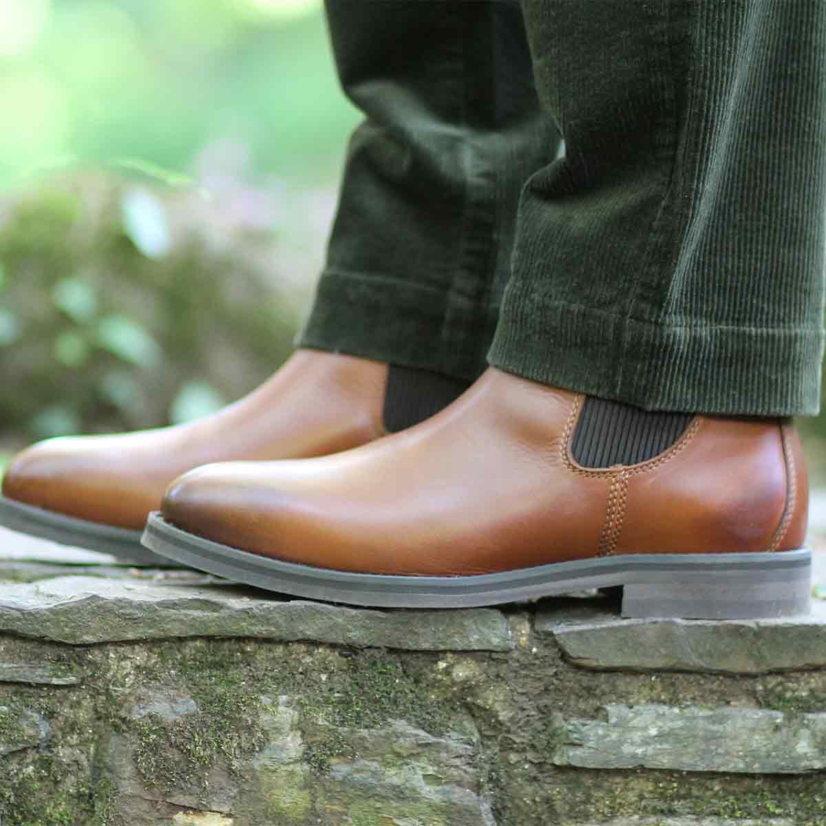 Dubarry Kells Men's Chelsea Boot - Tan - Model Dubarry Kells Men's Chelsea Boot - Tan - Model