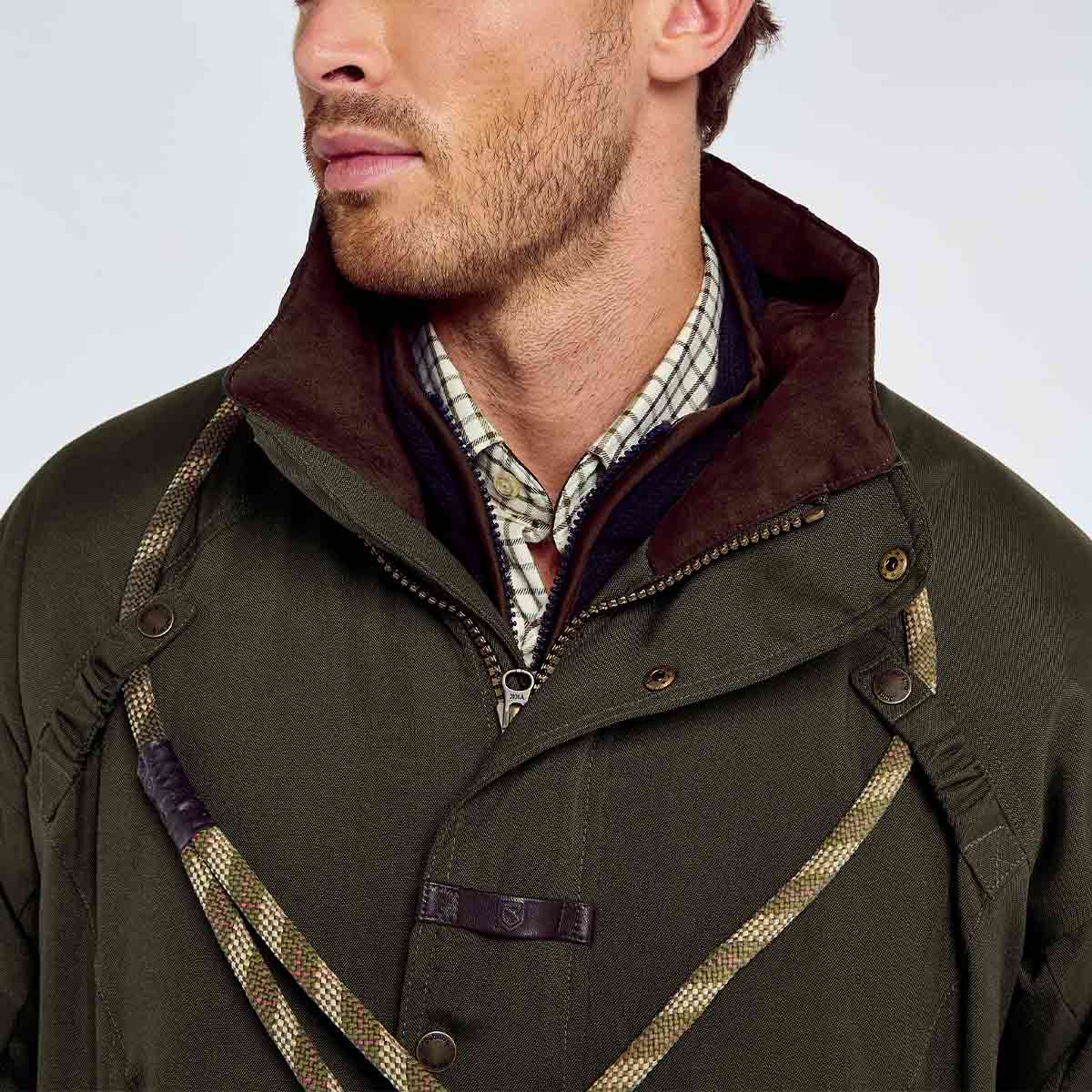Dubarry Longacre Men's Waterproof Jacket - Olive - Detail Dubarry Longacre Men's Waterproof Jacket - Olive - Detail