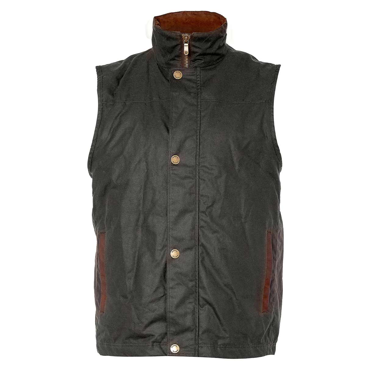 Dubarry Mayfly Men's Waxed Cotton Gilet - Olive Dubarry Mayfly Men's Waxed Cotton Gilet - Olive