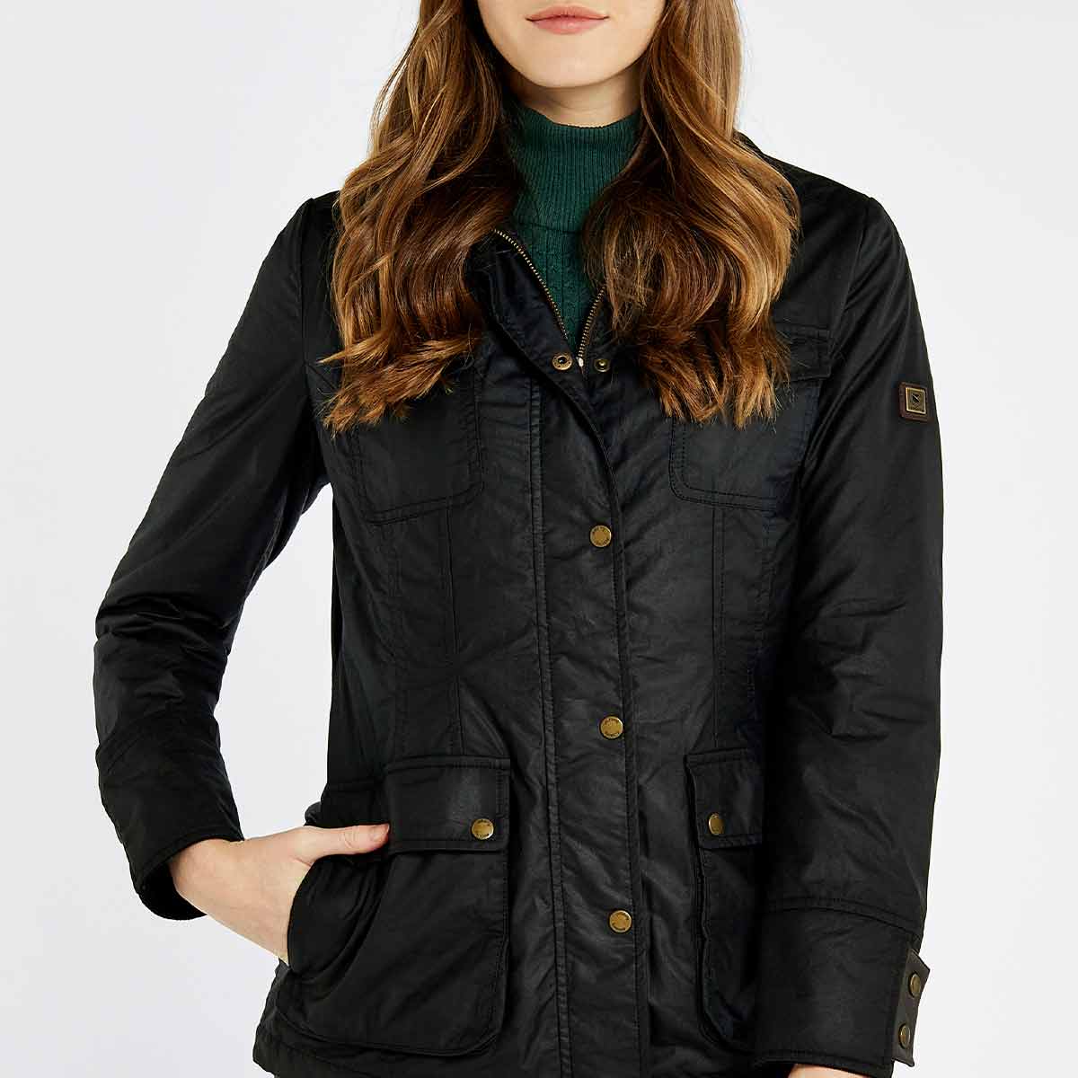 Dubarry Munsboro Women's Waxed Cotton Jacket - Black Dubarry Munsboro Women's Waxed Cotton Jacket - Black