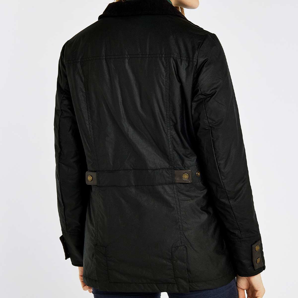Dubarry Munsboro Women's Waxed Cotton Jacket - Black - Rear Dubarry Munsboro Women's Waxed Cotton Jacket - Black - Rear