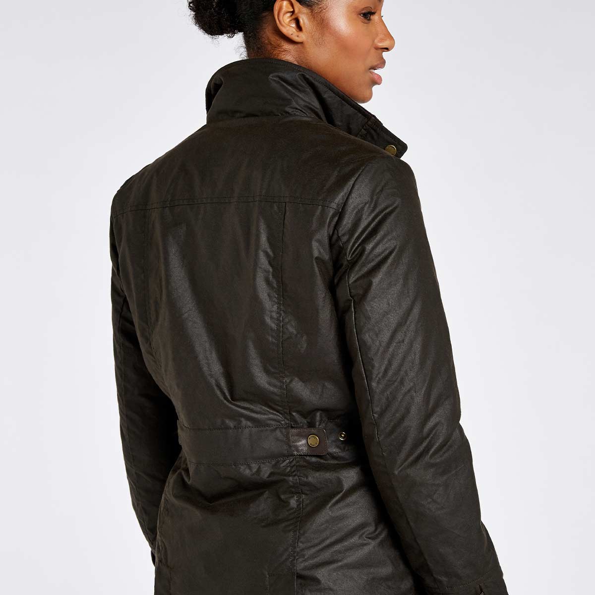 Dubarry Munsboro Women's Waxed Cotton Jacket - Verdigris - Rear Dubarry Munsboro Women's Waxed Cotton Jacket - Verdigris - Rear