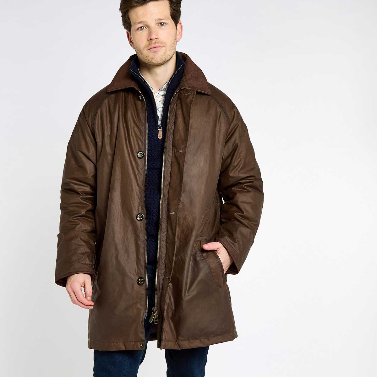 Dubarry Prospect Men's Waxed Cotton Coat - Cafe Dubarry Prospect Men's Waxed Cotton Coat - Cafe
