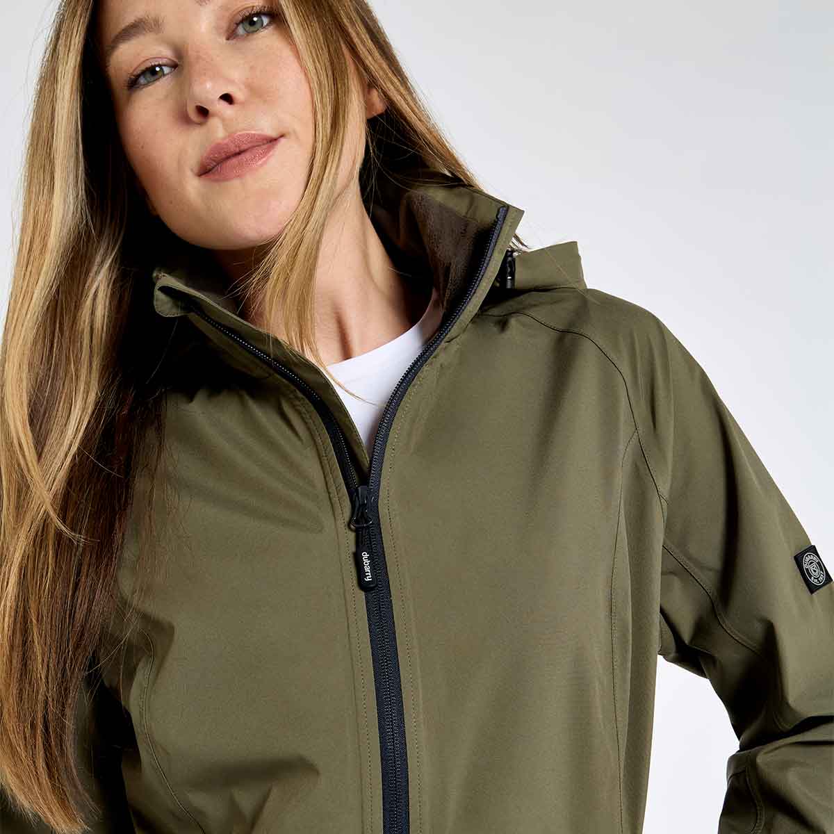 Dubarry Seamills Women's Waterproof Jacket - Kelp - Collar Dubarry Seamills Women's Waterproof Jacket - Kelp - Collar