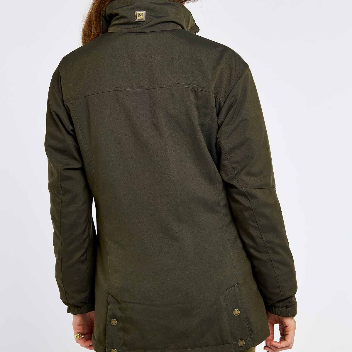 Dubarry Sherwood Women's Waterproof Jacket - Olive - Rear Dubarry Sherwood Women's Waterproof Jacket - Olive - Rear