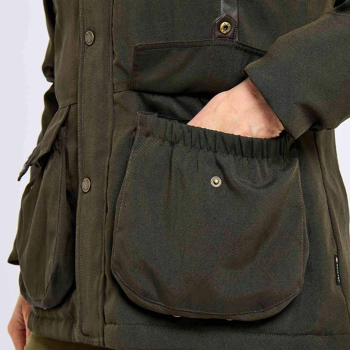 Dubarry Sherwood Women's Waterproof Jacket - Olive - Pocket Dubarry Sherwood Women's Waterproof Jacket - Olive - Pocket