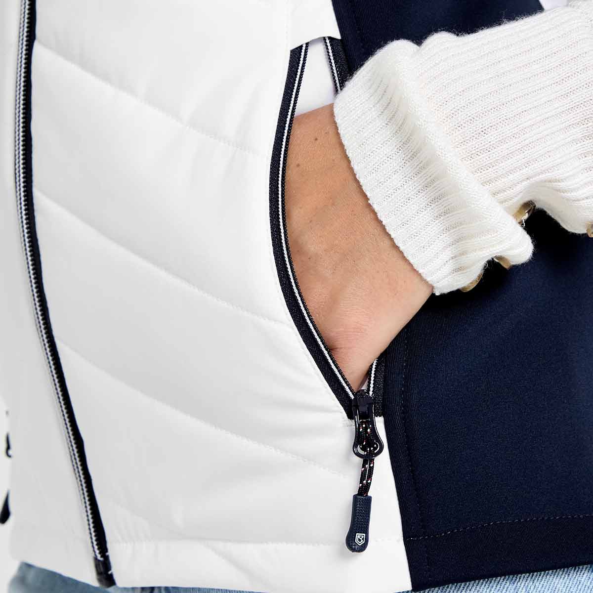 Dubarry Sunway Women's Gilet - White - Pocket Dubarry Sunway Women's Gilet - White - Pocket