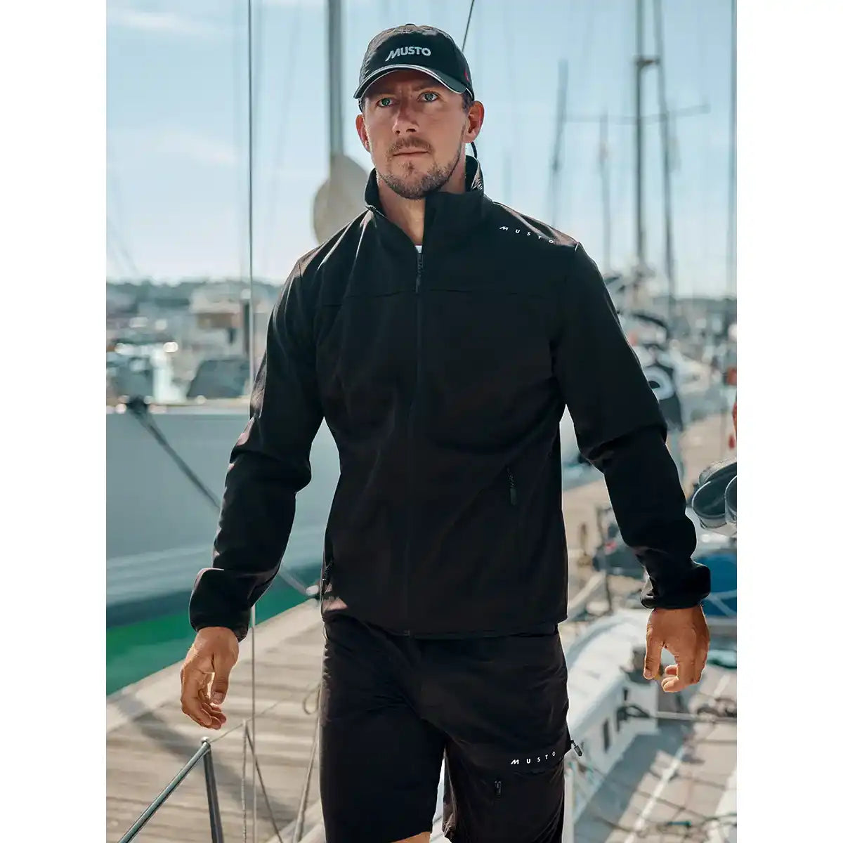 Musto Men's Evo Crew Softshell Jacket Black -lifestyle Musto Men's Evo Crew Softshell Jacket Black -lifestyle