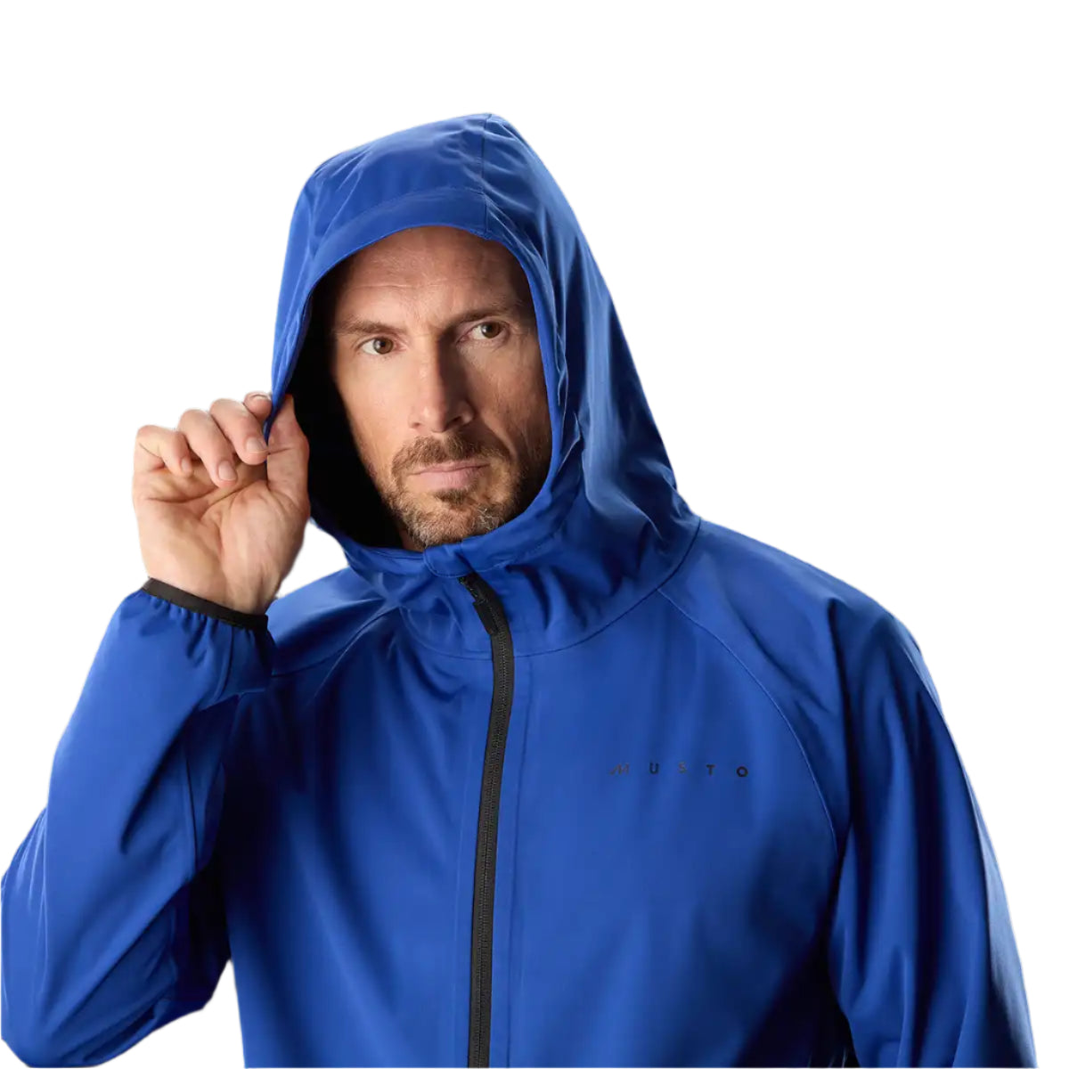 Musto Men's Evo Venture 3L Jacket Mazarine Blue - hood up Musto Men's Evo Venture 3L Jacket Mazarine Blue - hood up