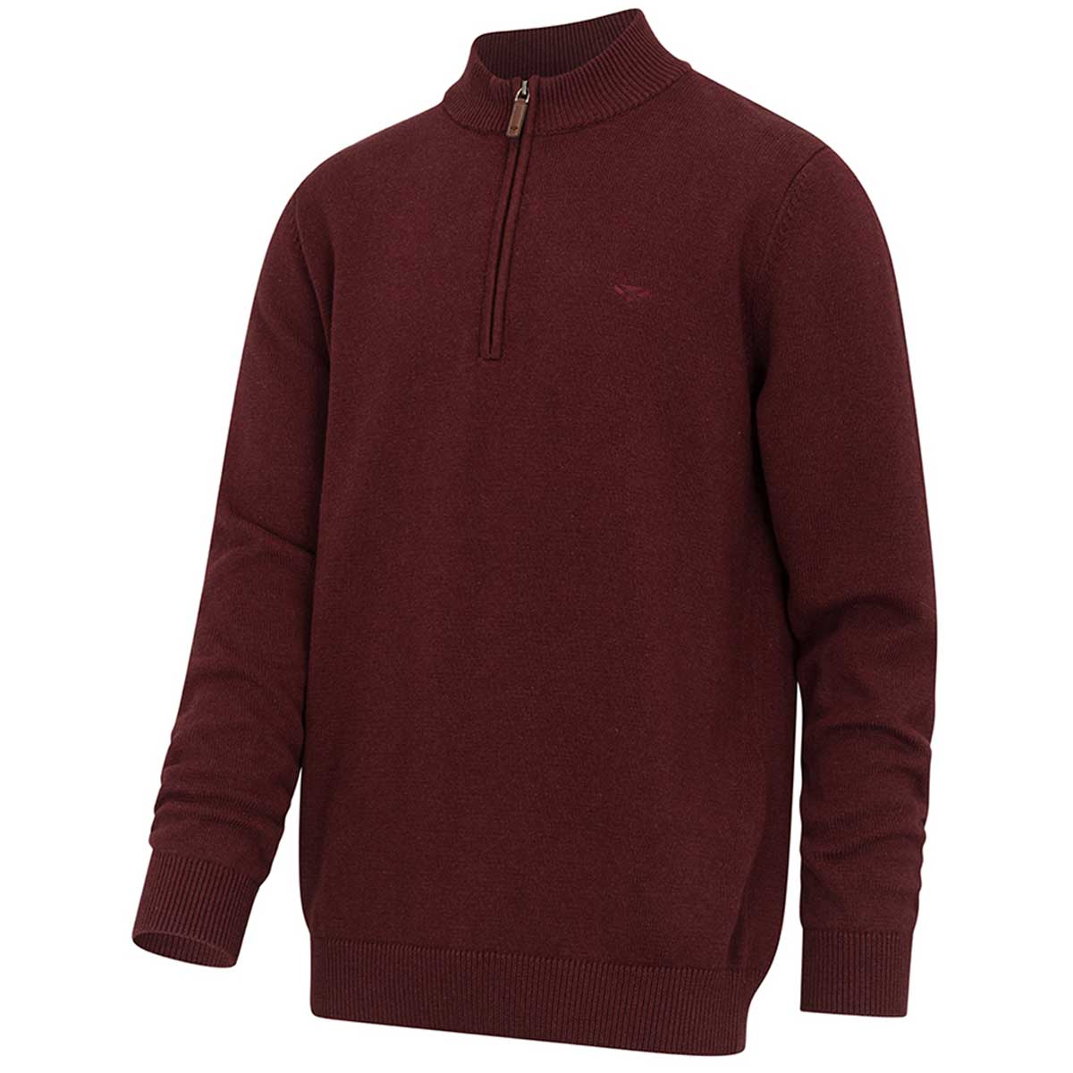 Hoggs of Fife Falkirk 1/4 Zip Knit Pullover - red Hoggs of Fife Falkirk 1/4 Zip Knit Pullover - red