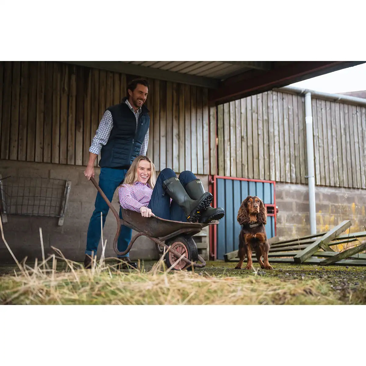 Hoggs of Fife Field Sport Neoprene-Lined Wellington Boots - Worn By Model Hoggs of Fife Field Sport Neoprene-Lined Wellington Boots - Worn By Model