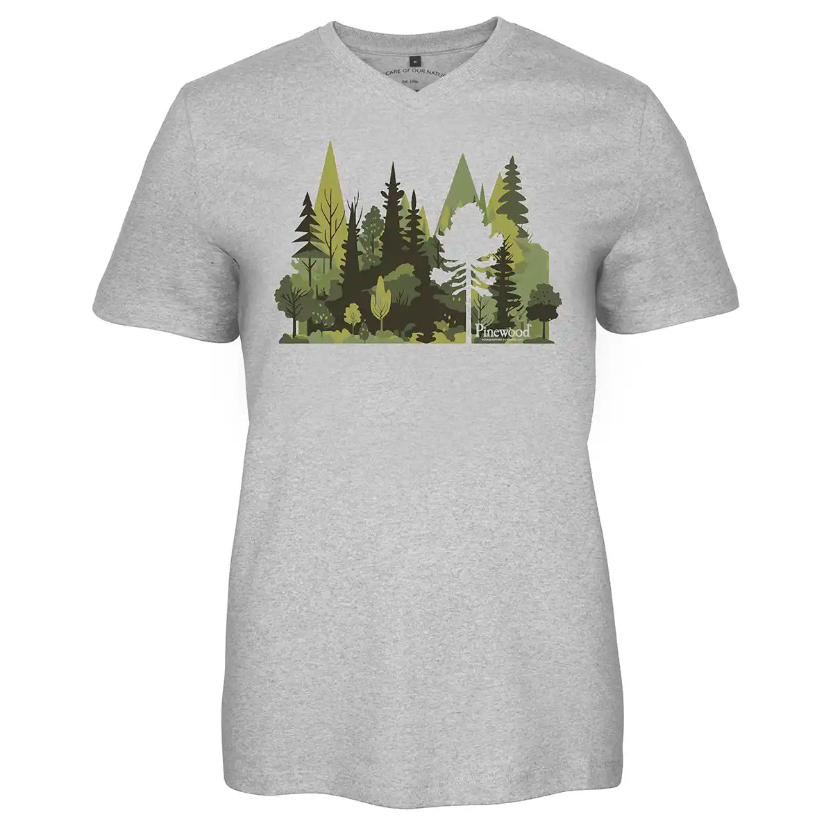 Pinewood Finnveden Recycled Women's Outdoor T-Shirt- Light Grey/Forest Pinewood Finnveden Recycled Women's Outdoor T-Shirt- Light Grey/Forest