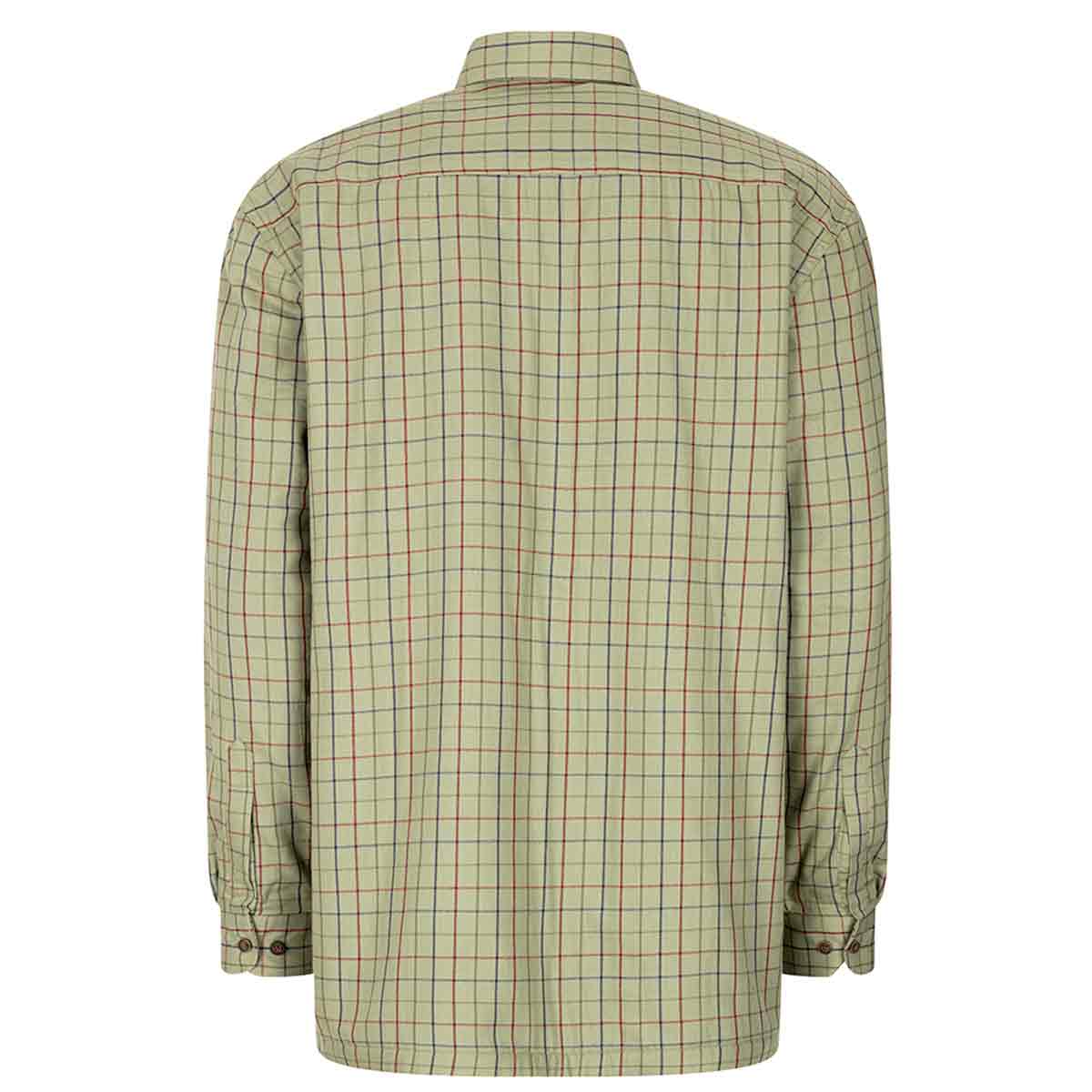 Hoggs of Fife Micro Fleece Lined Checked Shirt - Boxwood (Green Tattersall) Shirt back Hoggs of Fife Micro Fleece Lined Checked Shirt - Boxwood (Green Tattersall) Shirt back