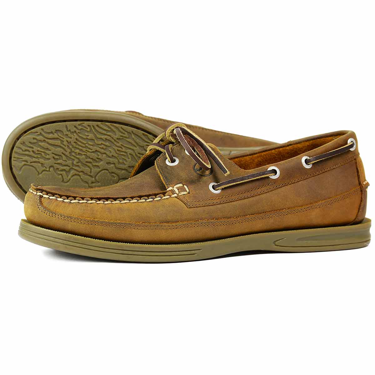 Orca Bay Fowey Men's Deck Shoe Saddle Sand Orca Bay Fowey Men's Deck Shoe Saddle Sand