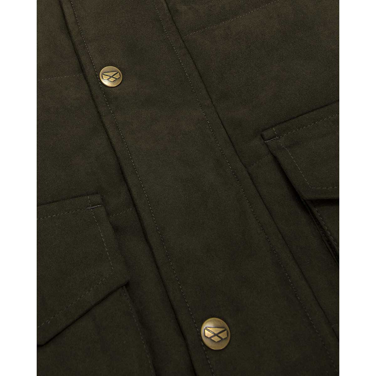 Hoggs of Fife Glenbervie Padded Gilet - fastening detail Hoggs of Fife Glenbervie Padded Gilet - fastening detail