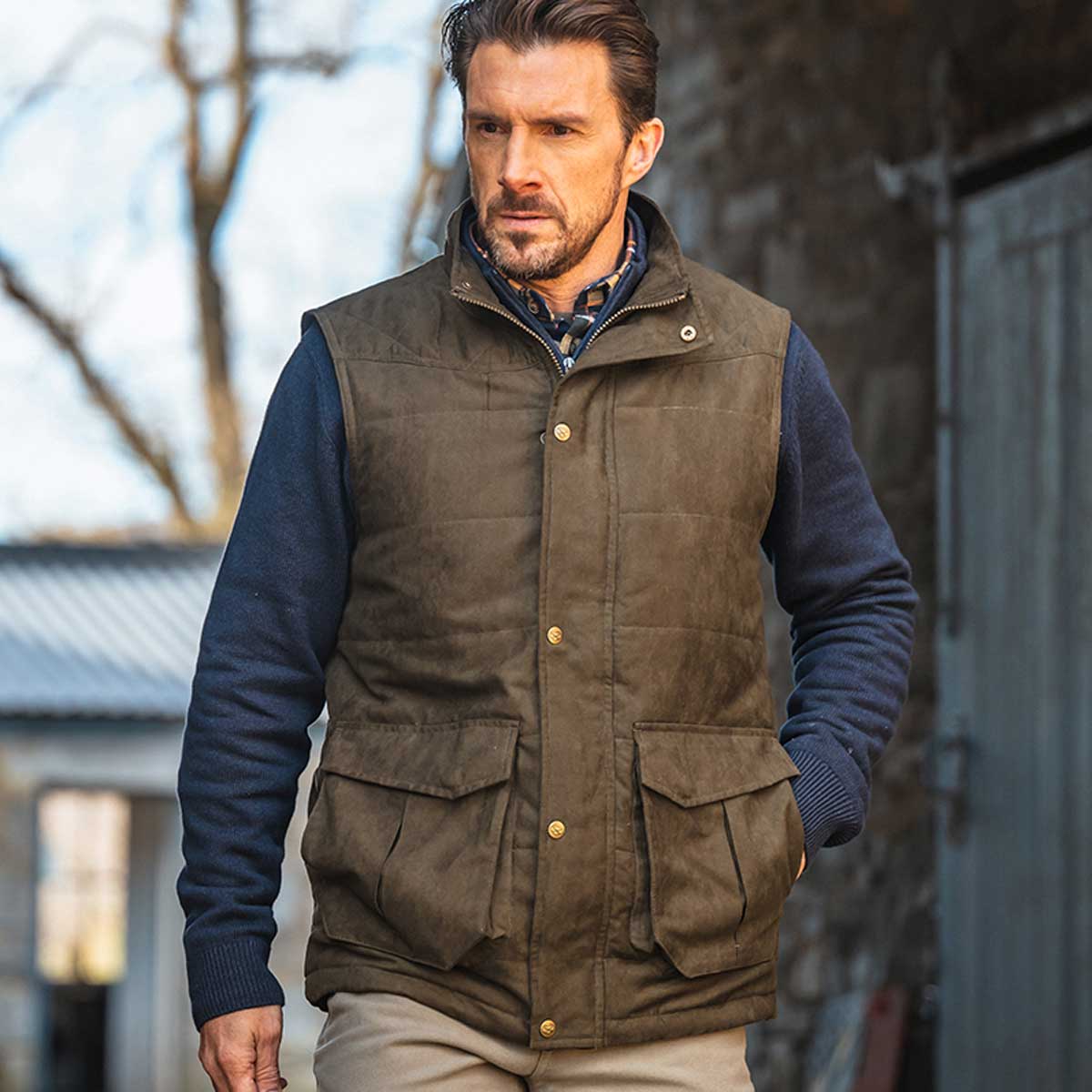 Hoggs of Fife Glenbervie Padded Gilet - lifestyle Hoggs of Fife Glenbervie Padded Gilet - lifestyle