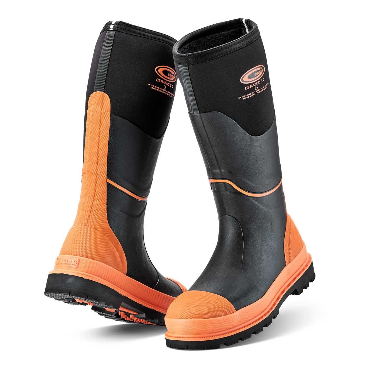 Grubs Ceramic 5.0 S5 Safety Wellington Boots - orange/black Grubs Ceramic 5.0 S5 Safety Wellington Boots - orange/black