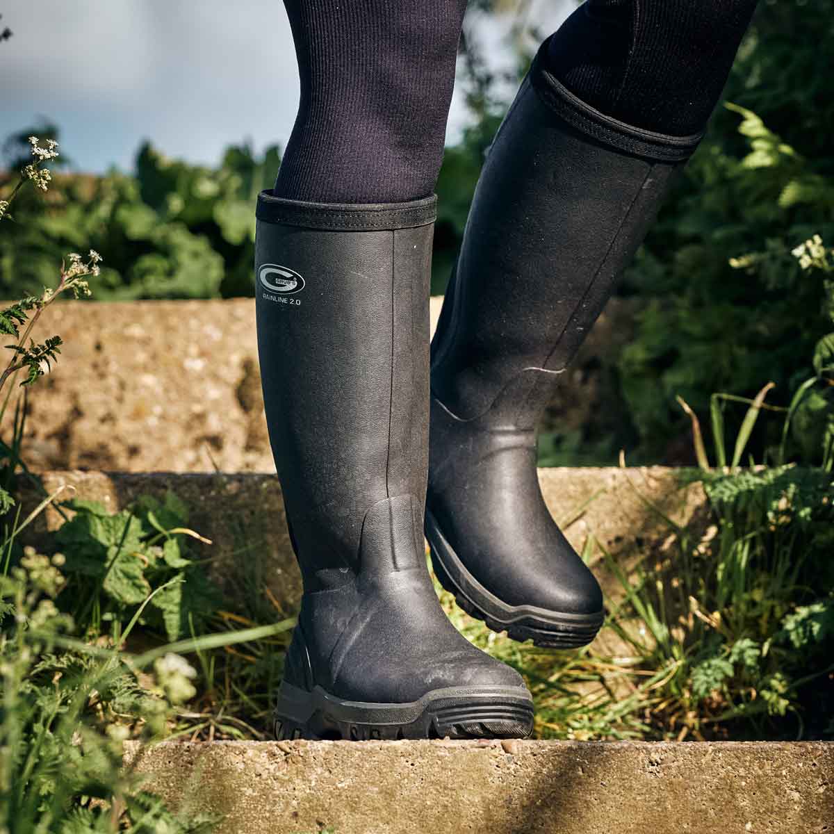 Grubs Rainline Wellington Boots - black lifestyle Grubs Rainline Wellington Boots - black lifestyle
