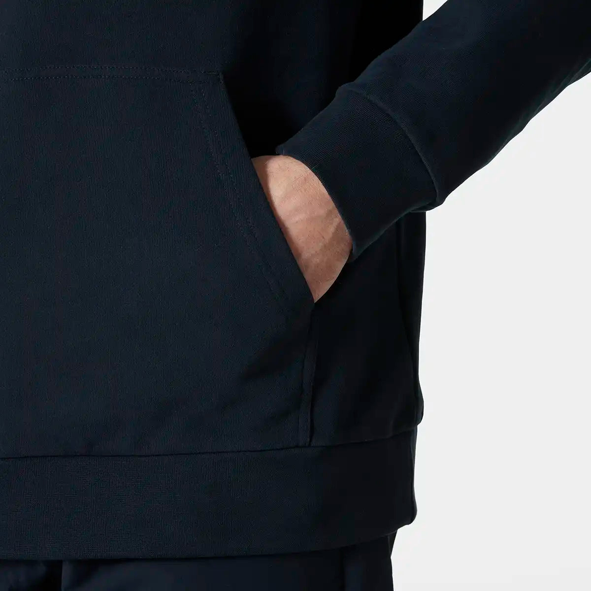 Helly Hansen HH Logo Hoodie 2.0- front pocket detail Helly Hansen HH Logo Hoodie 2.0- front pocket detail