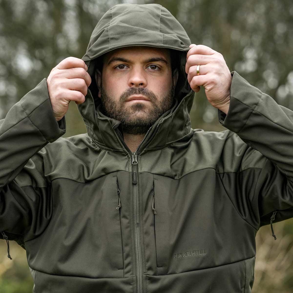 Harehill Ridgegate Active Hybrid Softshell Jacket - Hood Detail Harehill Ridgegate Active Hybrid Softshell Jacket - Hood Detail