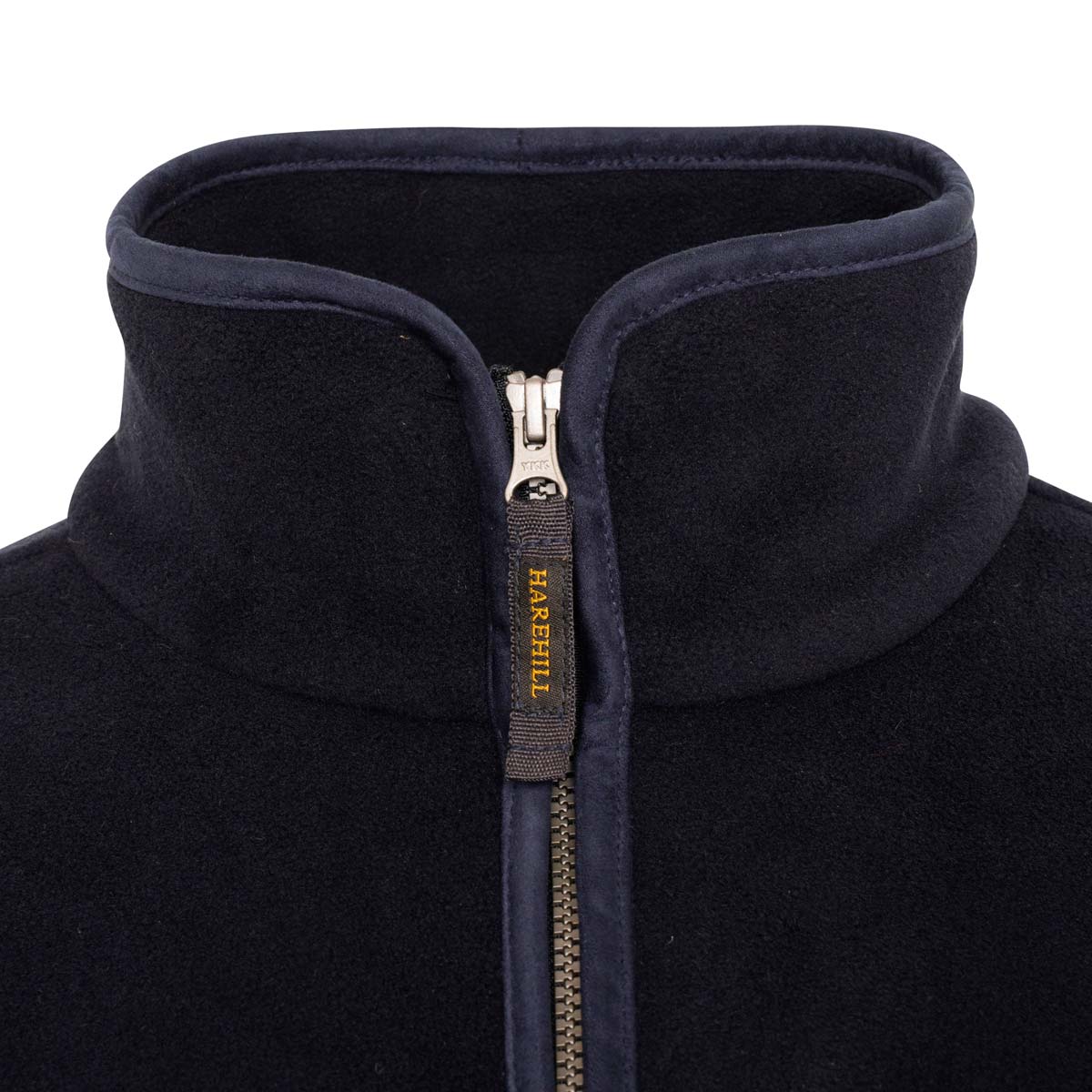 Harehills Birtles Fleece Jacket - Blue - Neck Detail Harehills Birtles Fleece Jacket - Blue - Neck Detail