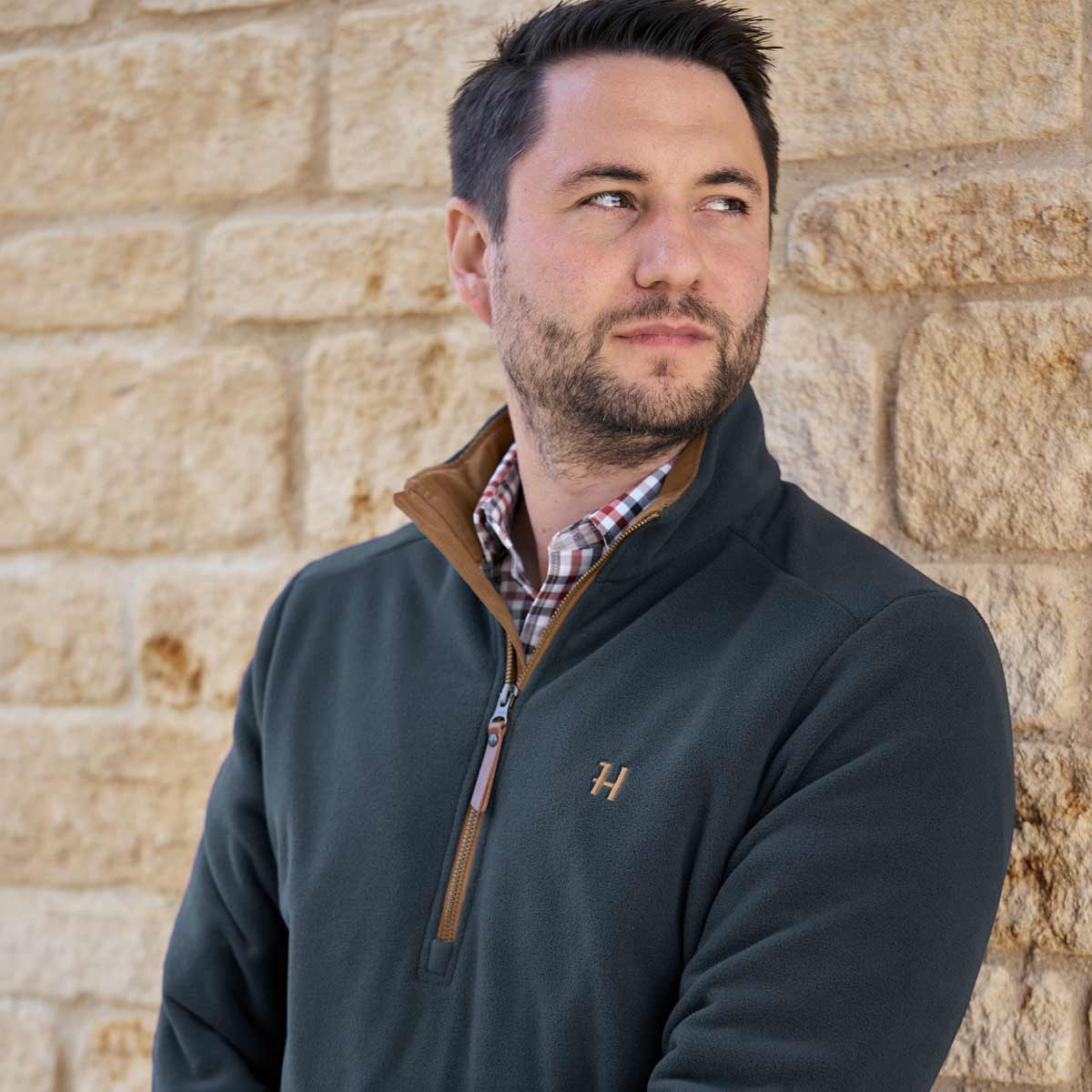 Harkila Sandhem 200 Fleece Pullover - On Model Harkila Sandhem 200 Fleece Pullover - On Model