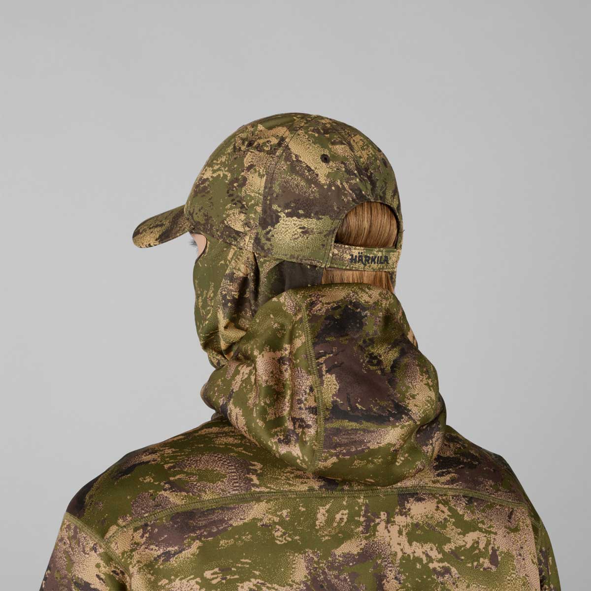 Harkila Deer Stalker Camo Cap with Mesh - on model rear Harkila Deer Stalker Camo Cap with Mesh - on model rear