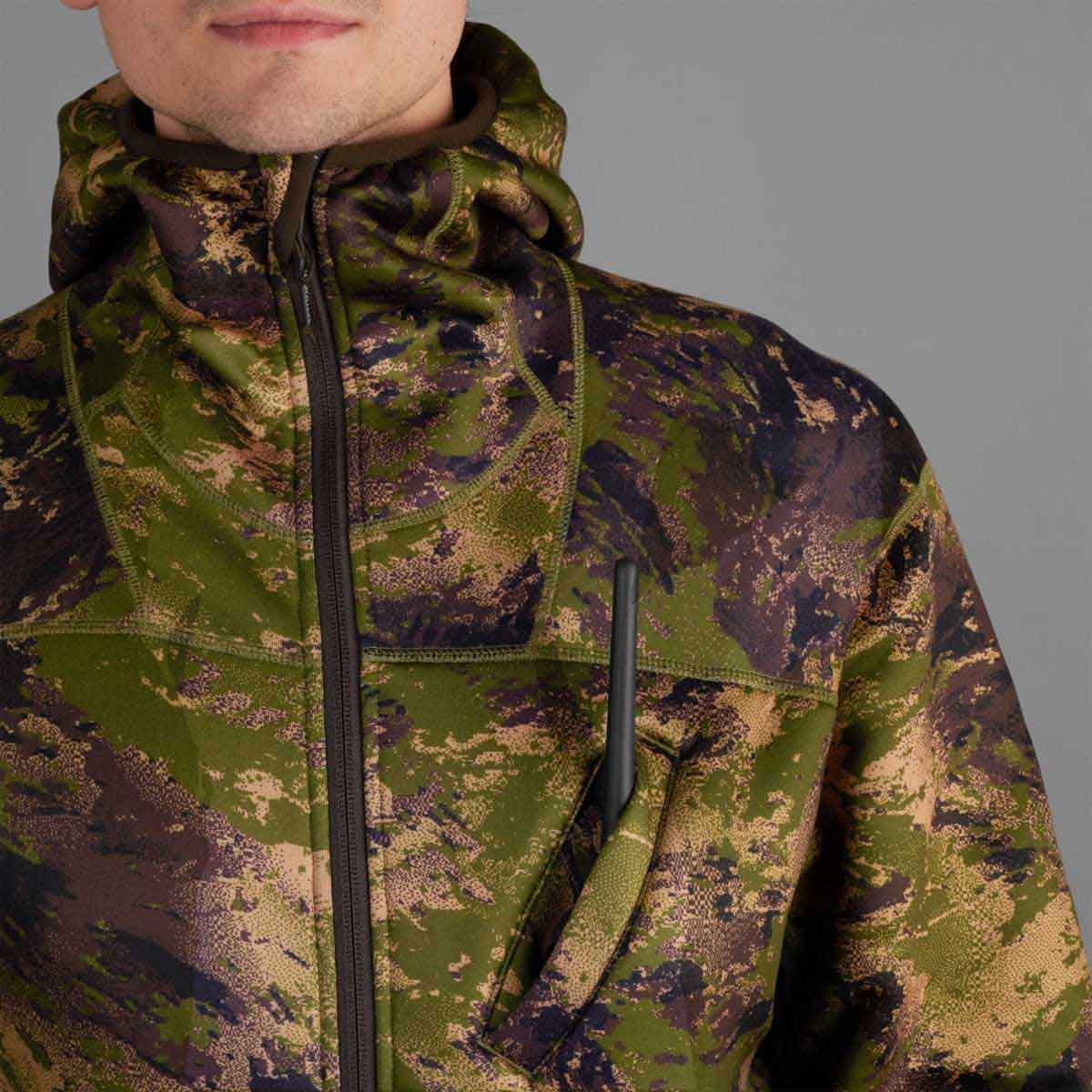 Harkila Deer Stalker Camo Fleece Hoodie - radio pocket Harkila Deer Stalker Camo Fleece Hoodie - radio pocket