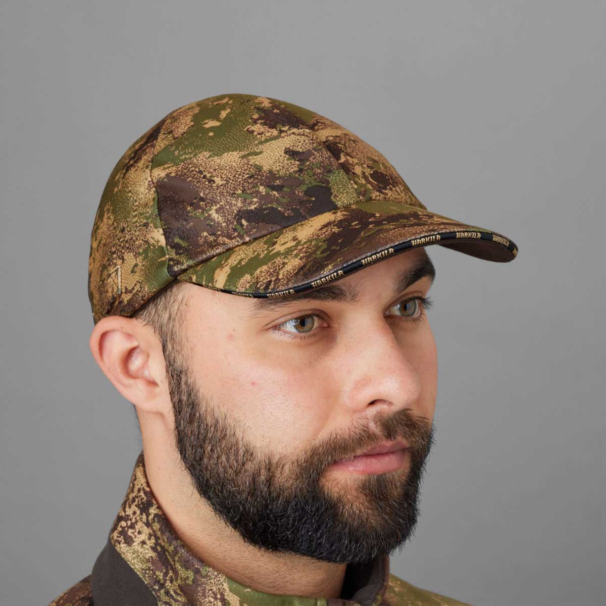 Harkila Deer Stalker Camo HWS Cap - on model Harkila Deer Stalker Camo HWS Cap - on model