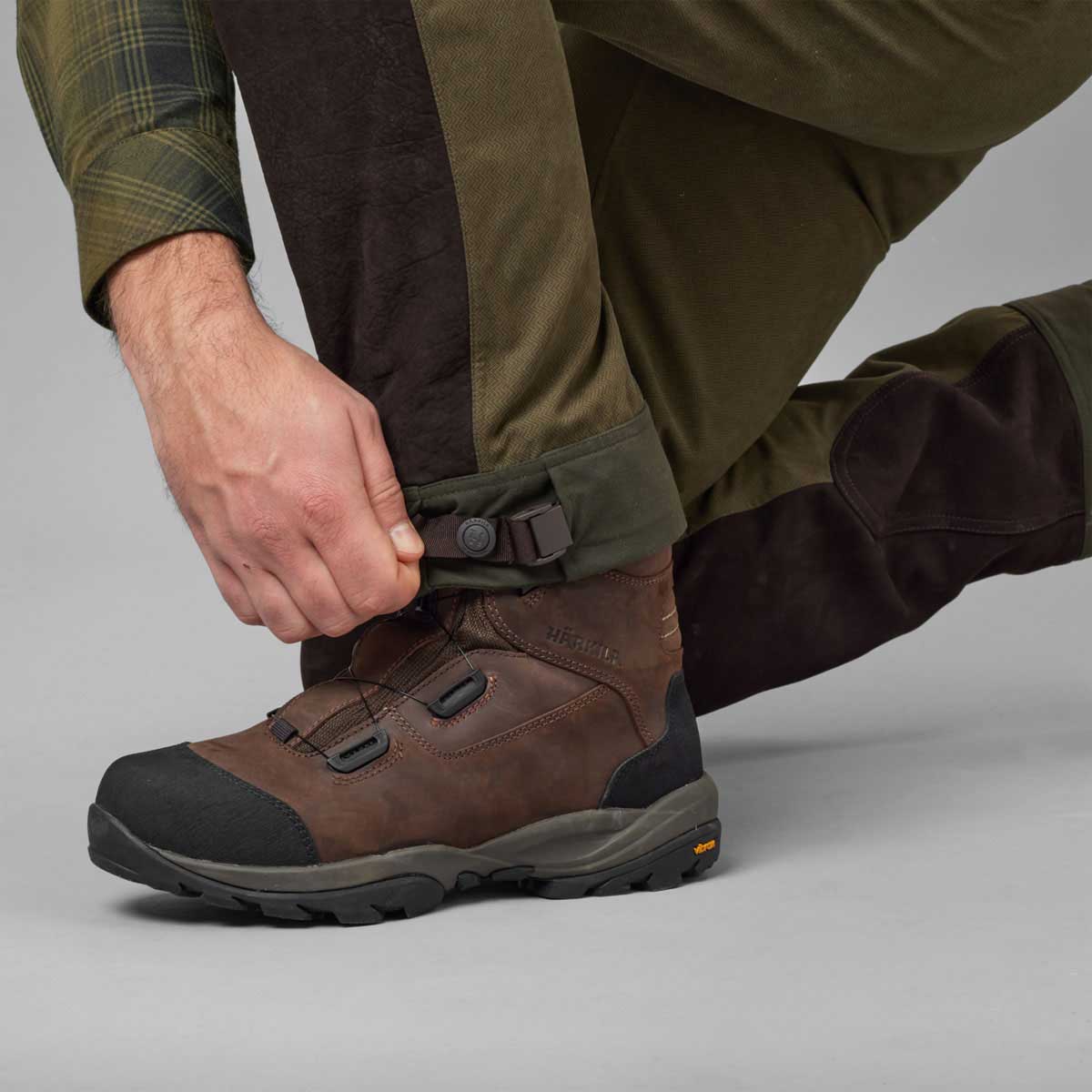 Harkila Driven Hunt HWS Leather Trousers - ankle detail Harkila Driven Hunt HWS Leather Trousers - ankle detail