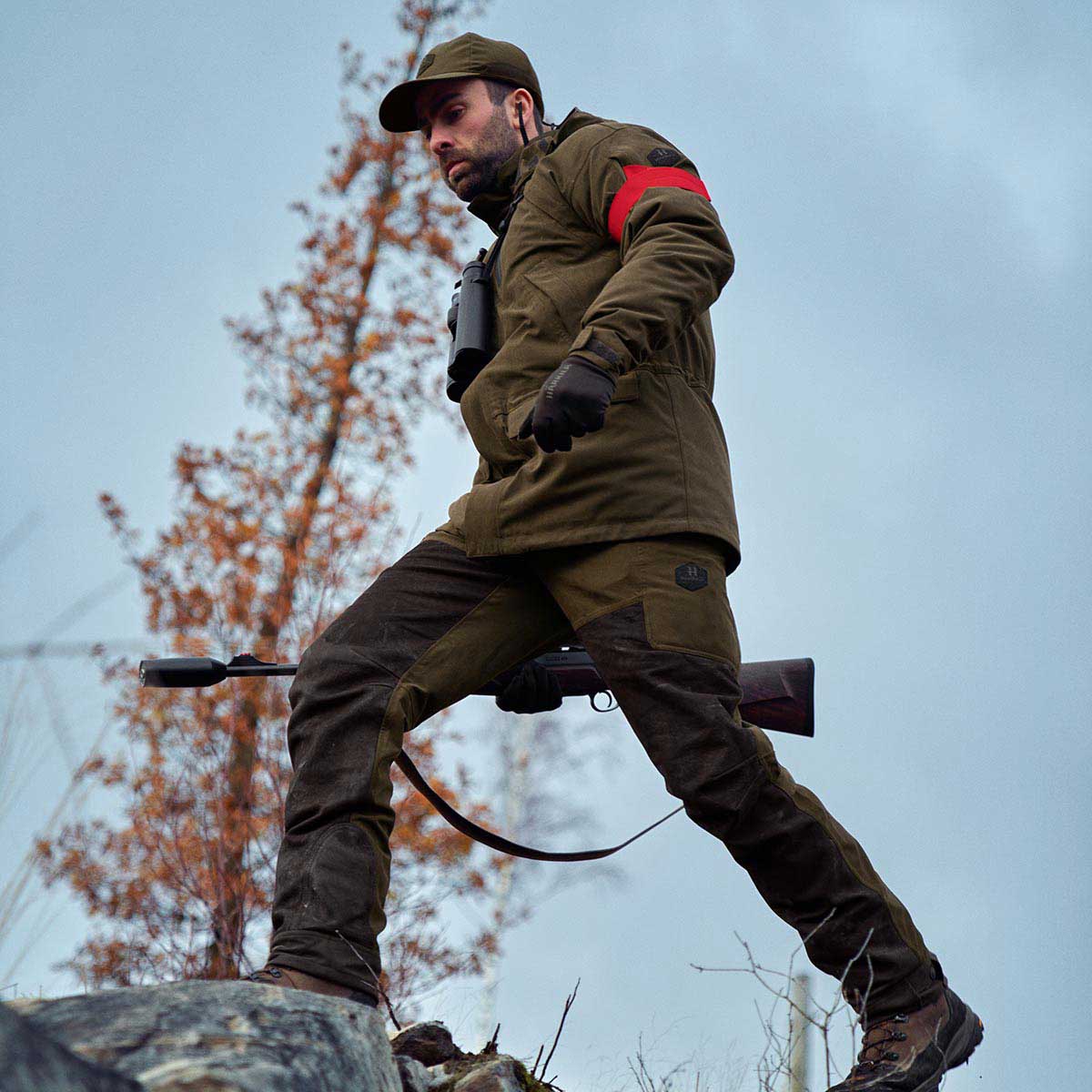 Harkila Driven Hunt HWS Leather Trousers - lifestyle Harkila Driven Hunt HWS Leather Trousers - lifestyle