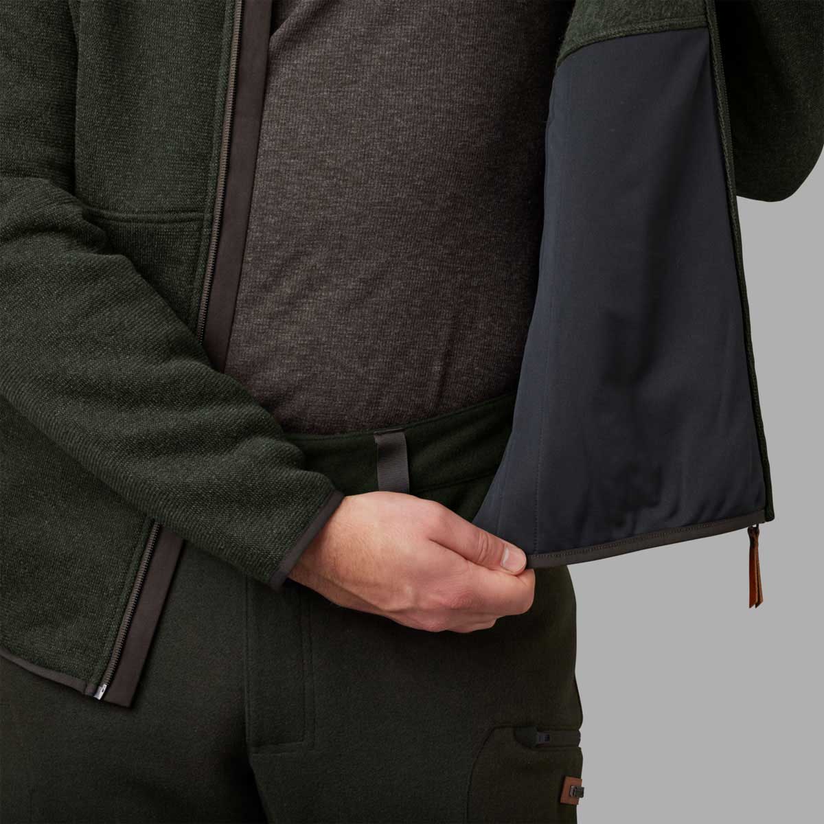 Harkila Metso Full Zip Pullover - green inside Harkila Metso Full Zip Pullover - green inside