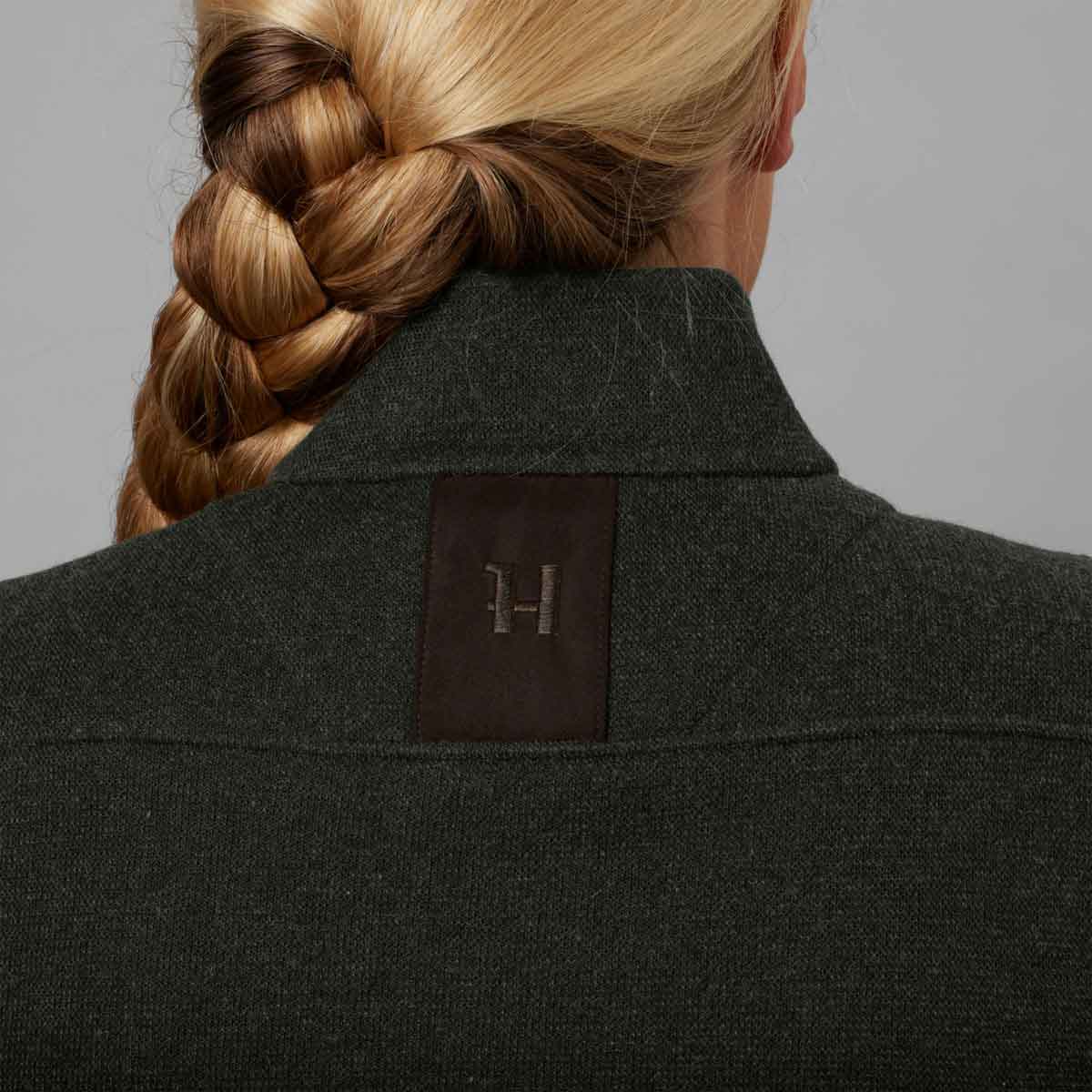 Harkila Metso Full Zip Women's Pullover - green rear Harkila Metso Full Zip Women's Pullover - green rear