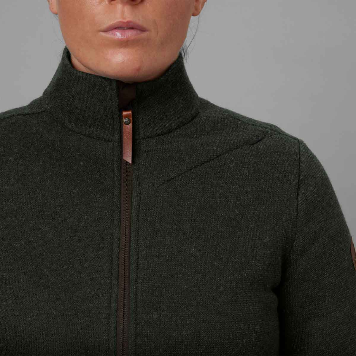 Harkila Metso Full Zip Women's Pullover - green radio pocket Harkila Metso Full Zip Women's Pullover - green radio pocket