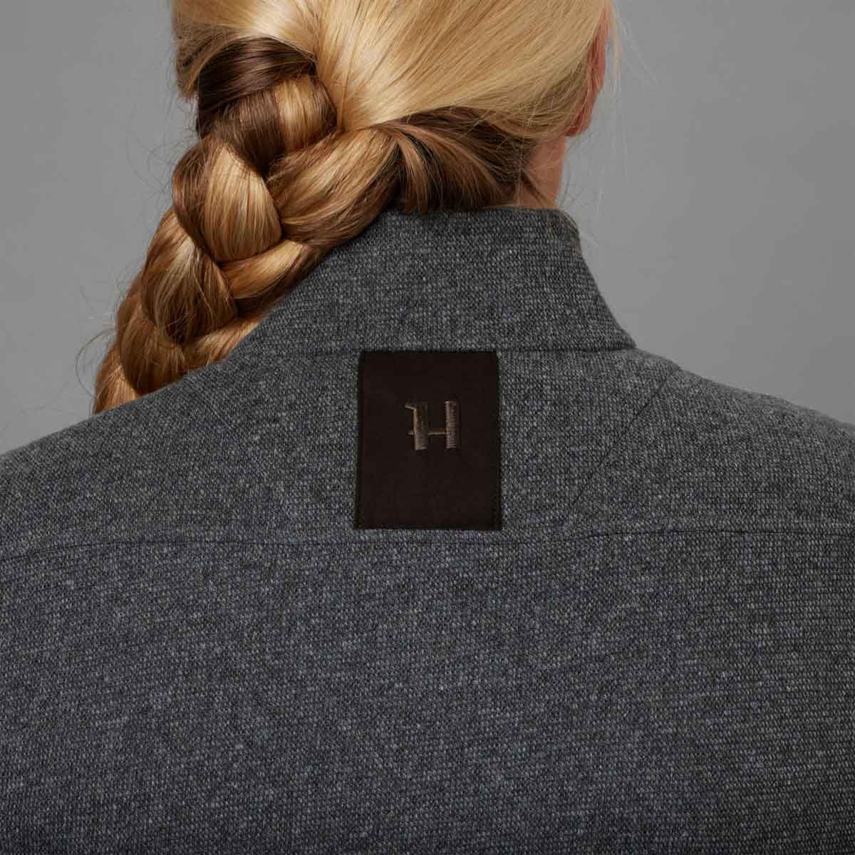 Harkila Metso Full Zip Women's Pullover - grey rear Harkila Metso Full Zip Women's Pullover - grey rear