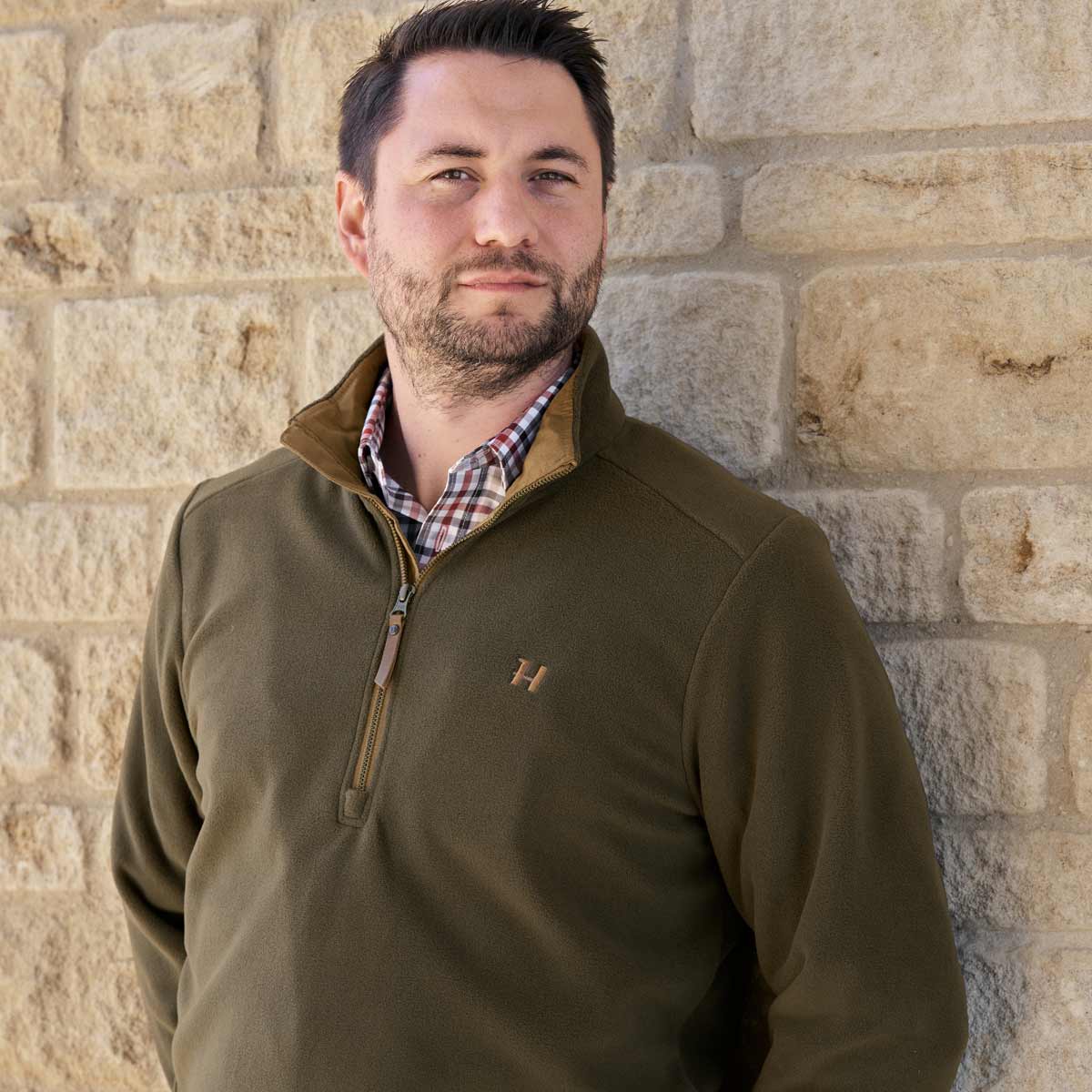 Harkila Sandhem 200 Fleece Pullover - On Model Harkila Sandhem 200 Fleece Pullover - On Model