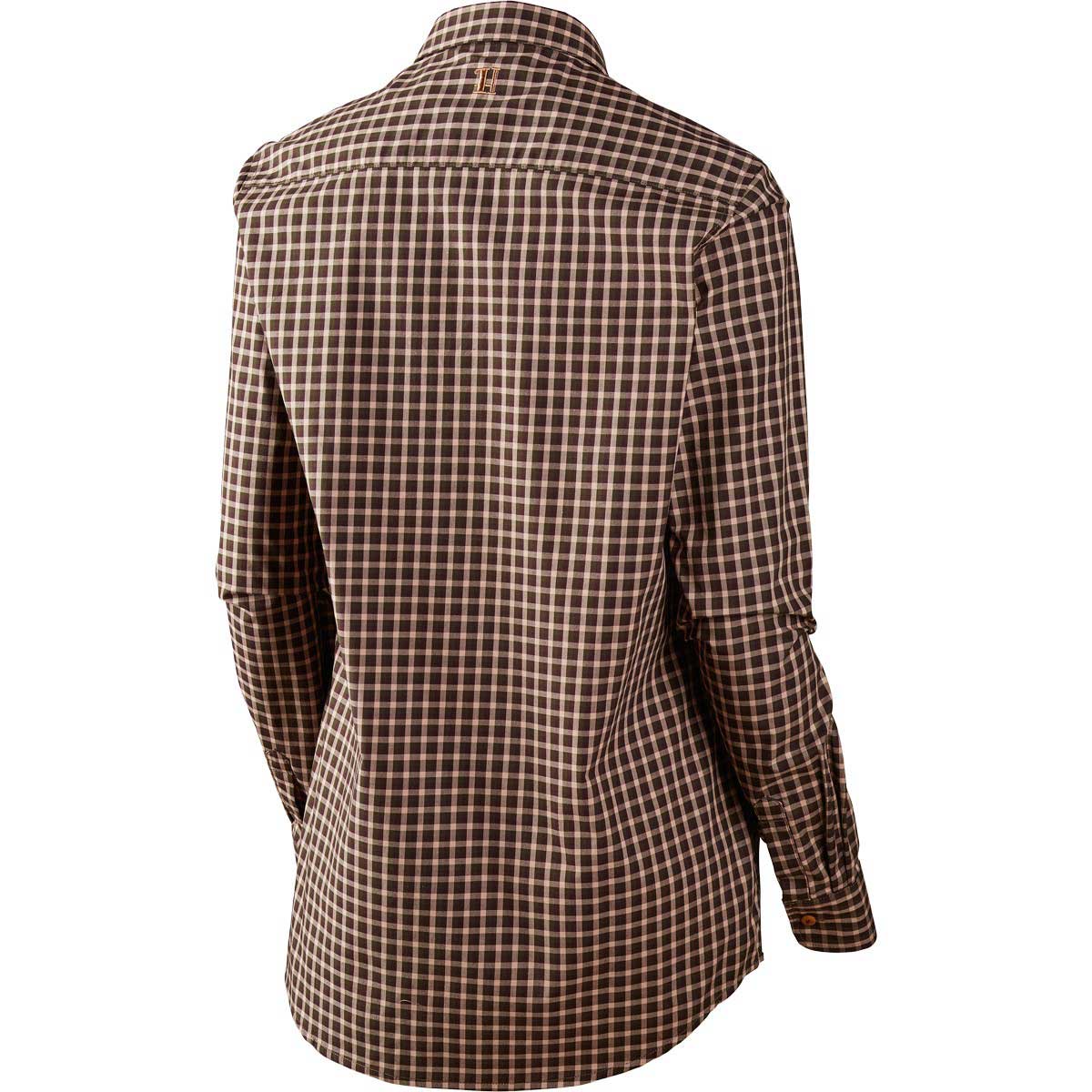 Harkila Selja Lady Check Shirt - bright port check rear Harkila Selja Lady Check Shirt - bright port check rear