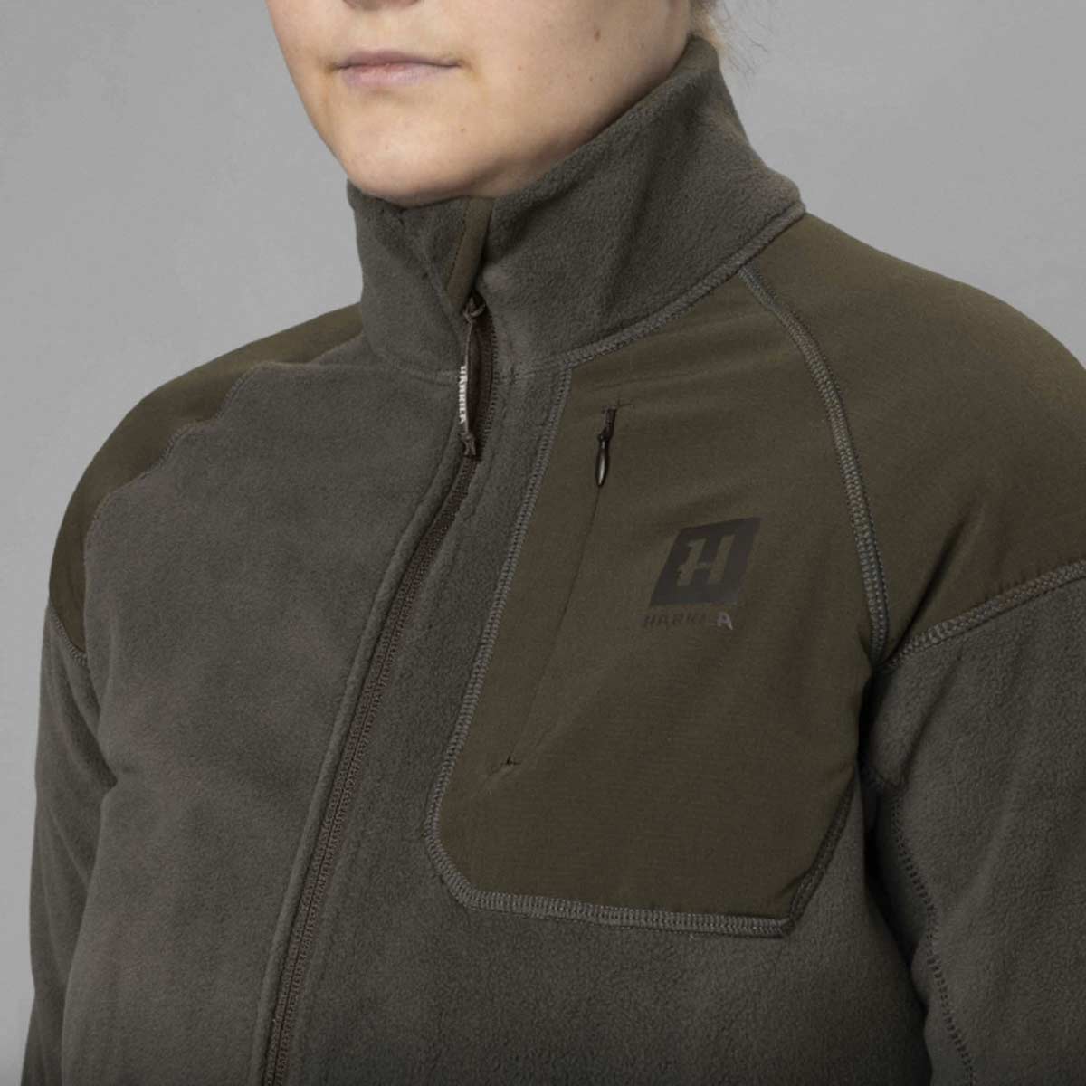 Harkila Vilja Women's Fleece Jacket - Neck Detail Harkila Vilja Women's Fleece Jacket - Neck Detail