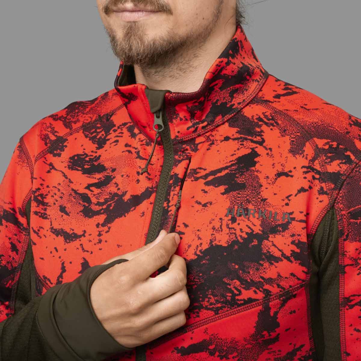 Harkila Wild Boar Pro Camo Fleece Jacket - Close Up Harkila Wild Boar Pro Camo Fleece Jacket - Close Up