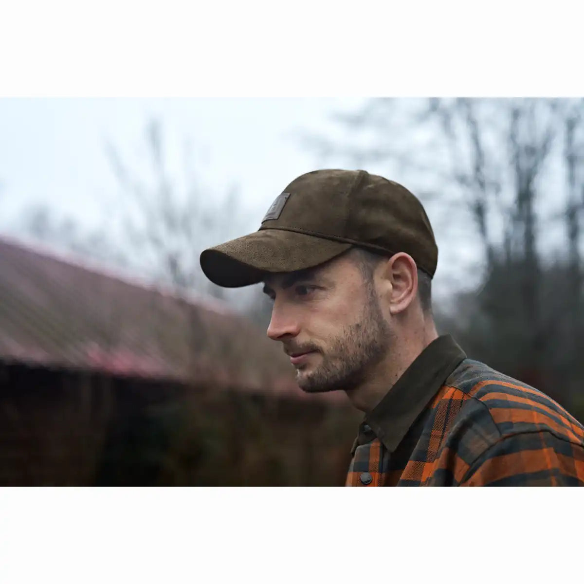 Harkila Berkshire Cap - Hunting Green - Worn by Model Harkila Berkshire Cap - Hunting Green - Worn by Model