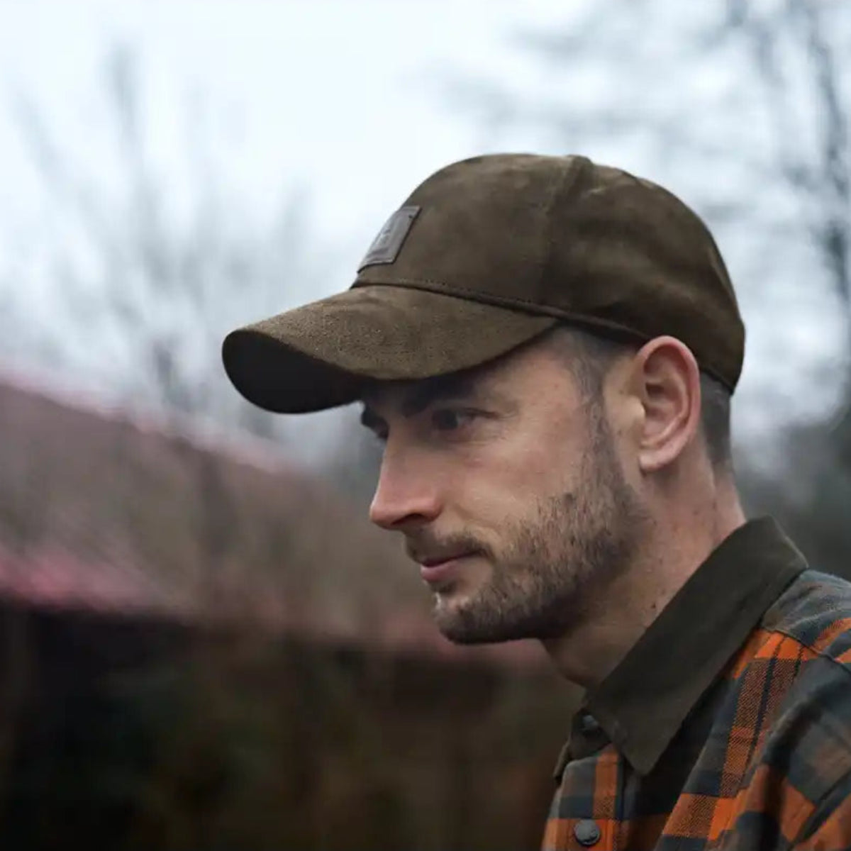Harkila Berkshire Cap - Hunting Green - Worn by Model Harkila Berkshire Cap - Hunting Green - Worn by Model