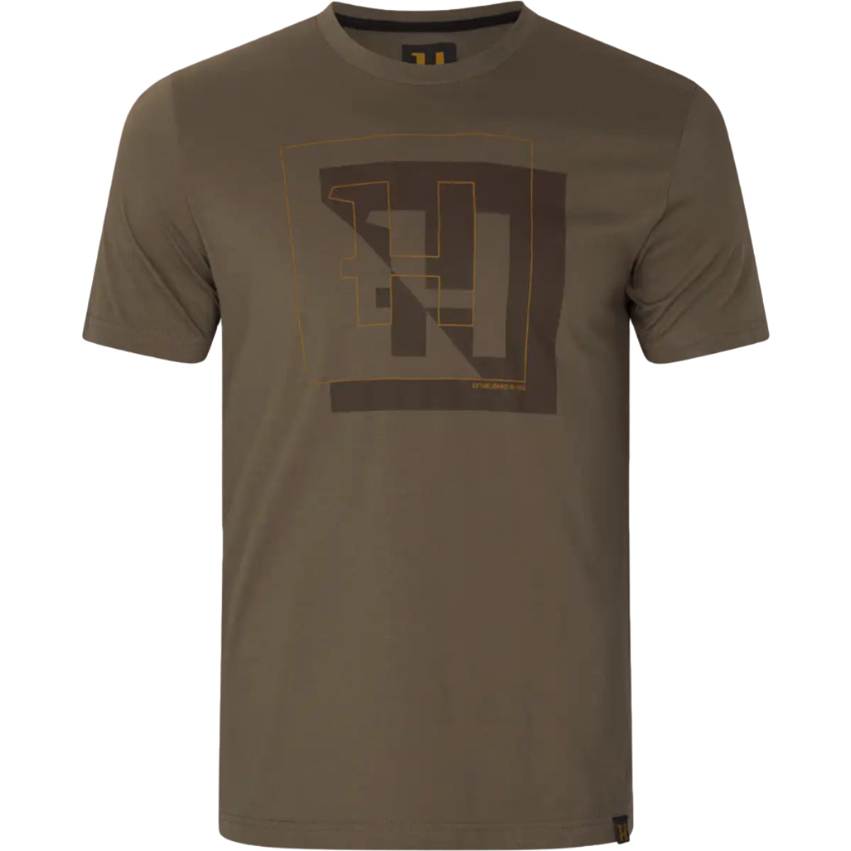 Harkila H-Logo S/S T-Shirt - Major Brown - Front Harkila H-Logo S/S T-Shirt - Major Brown - Front