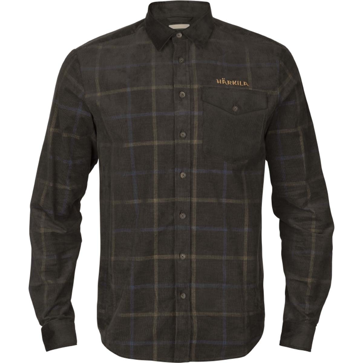 Harkila Kaldfjord Corduroy Check Shirt - shadow brown Harkila Kaldfjord Corduroy Check Shirt - shadow brown