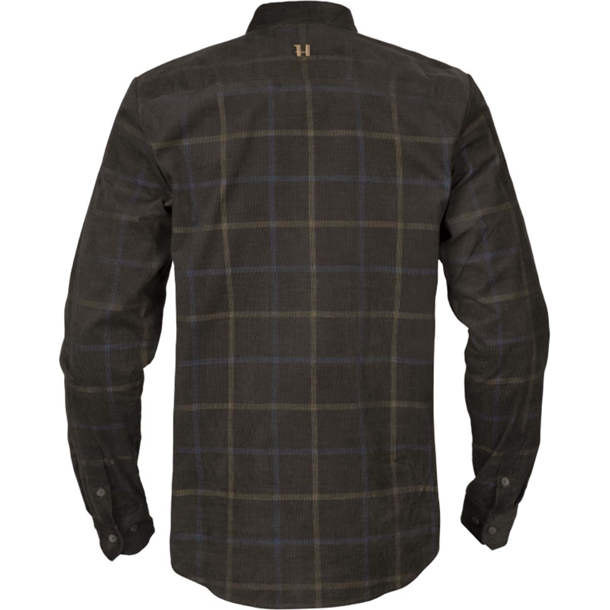 Harkila Kaldfjord Corduroy Check Shirt - shadow brown rear Harkila Kaldfjord Corduroy Check Shirt - shadow brown rear