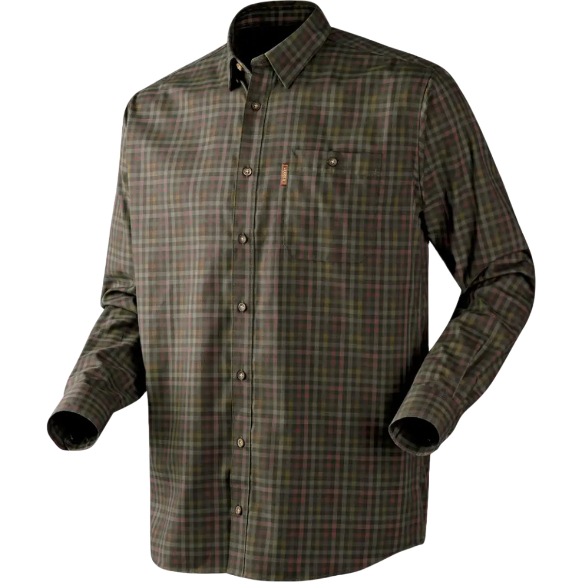 Harkila Milford Shirt - Beach Green Check- Front Harkila Milford Shirt - Beach Green Check- Front