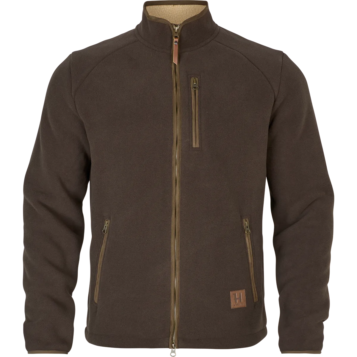 Harkila Sandhem Sherpa Fleece Jacket - Demitasse Brown - Front Harkila Sandhem Sherpa Fleece Jacket - Demitasse Brown - Front